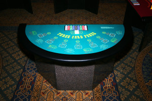 Three card Poker table